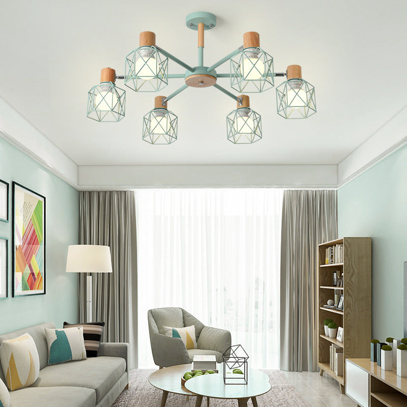 Stylish Macaron Ceiling Pendant: Metal Hanging Light for Nurseries