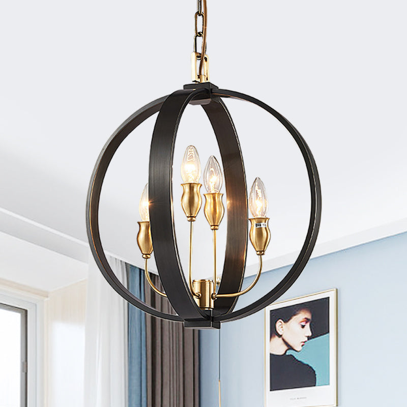 Classic Black Metal Chandelier - 4/8 Lights Ceiling Light, Candelabra Style. Perfect for Living Room