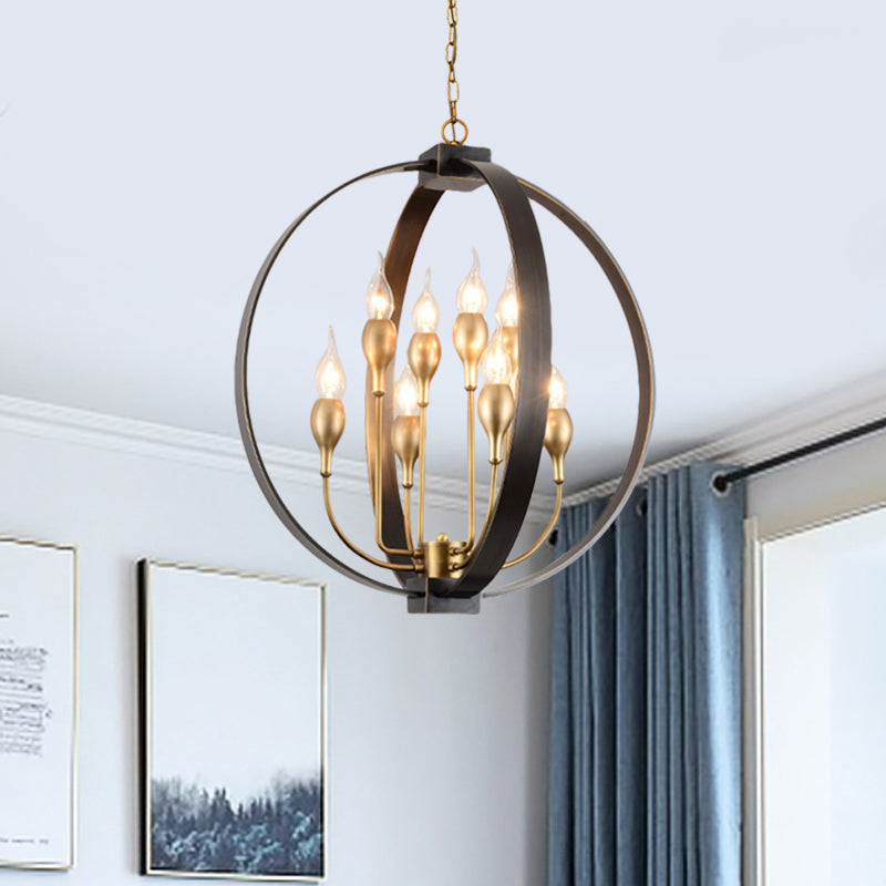 Classic Black Metal Chandelier - 4/8 Lights Ceiling Light, Candelabra Style. Perfect for Living Room