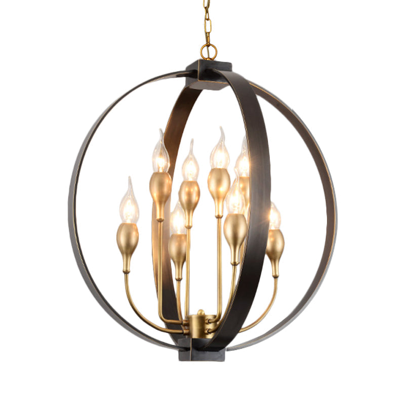 Classic Black Metal Chandelier - 4/8 Lights Ceiling Light, Candelabra Style. Perfect for Living Room