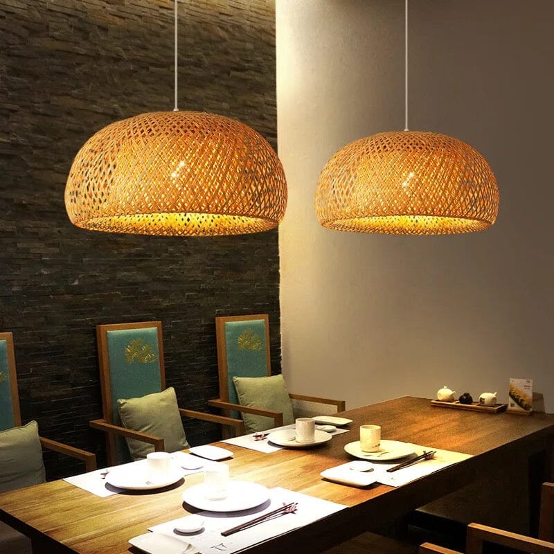 Lyra Bamboo Basket Lampshade - Eco-Friendly, Handcrafted Woven Design