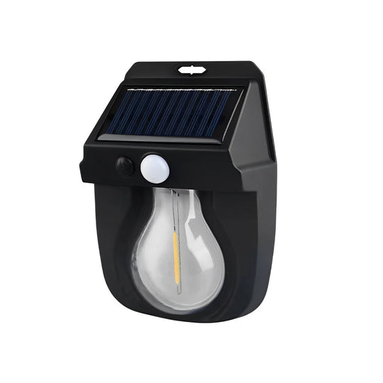 Tungsten Bulb Solar Wall Lanterns Dusk to Dawn Motion Sensor Lighting