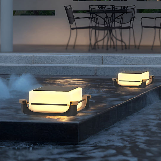 Waterproof LED Solar Deck Post Light Outdoor Fence Pillar Lamp