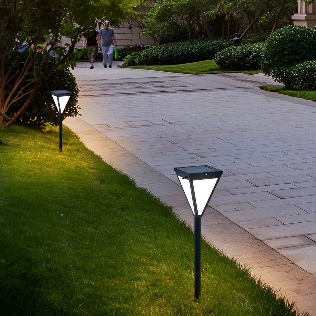Sleek Solar LED Outdoor Pathway Post Light Waterproof