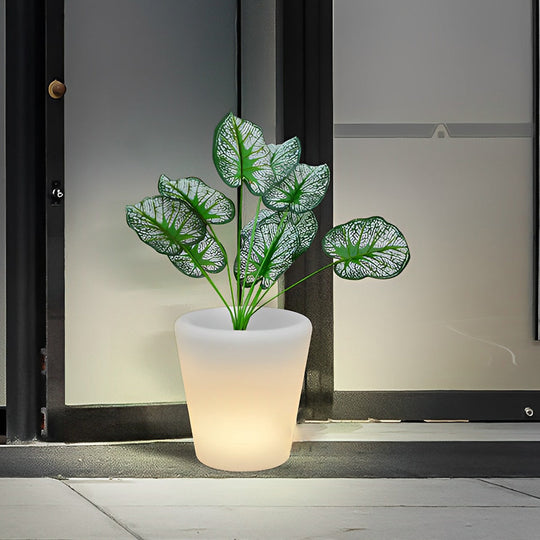 Luminous Flowerpot with RGB Lighting – Solar, Rechargeable & Hardwired Options