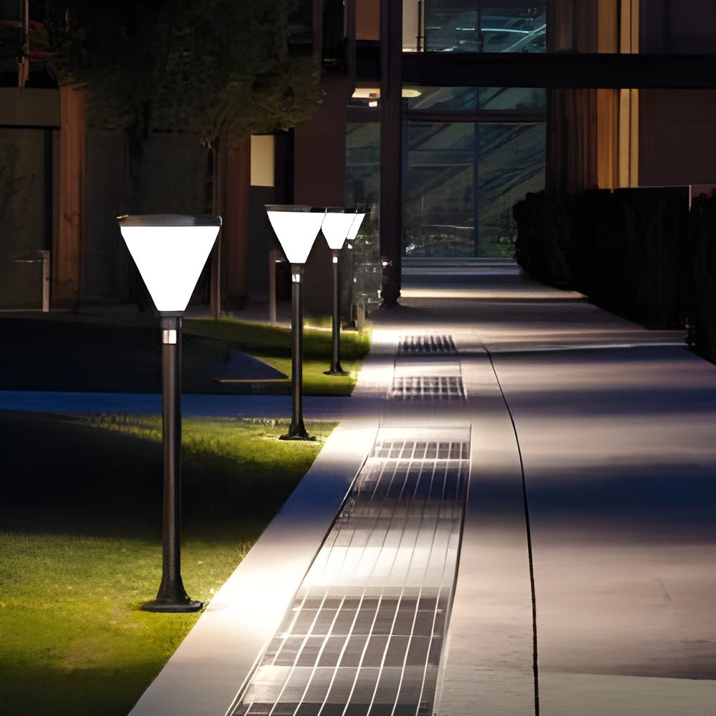 Cone-Shaped Solar LED Outdoor Pathway Light