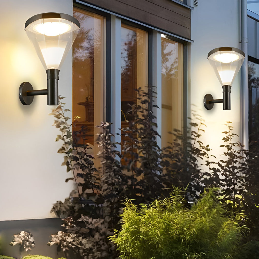 Geometric Solar LED Outdoor Waterproof Wall Lamp