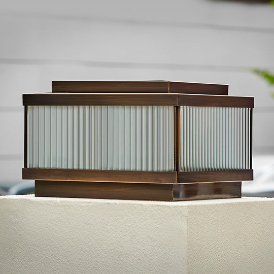 Square Solar Powered Waterproof Fence Post Lights with Remote