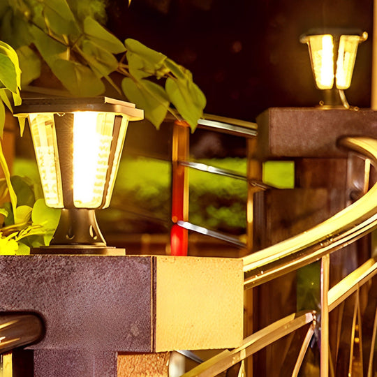 Solar LED Outdoor Post Cap Lights with Motion Sensor