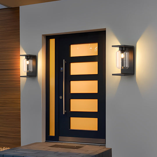 Outdoor Waterproof LED Glass Solar Wall Light with Remote