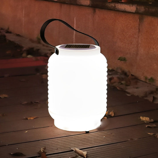 Portable Waterproof Cylinder LED Solar Camping Lantern