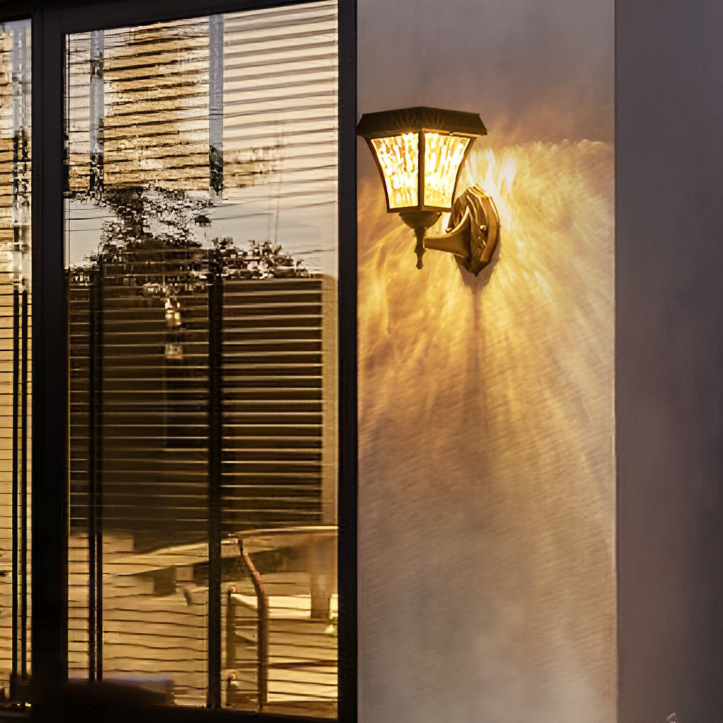 Solar LED Outdoor Wall Sconce with Touch Switch
