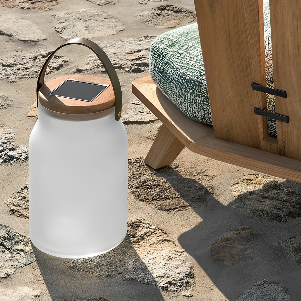 Bottle Jar-Shaped White Solar LED Lawn Light