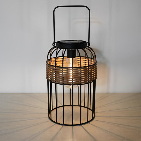 Portable Lantern Shape Rattan Solar Night Light – Waterproof & Intelligent