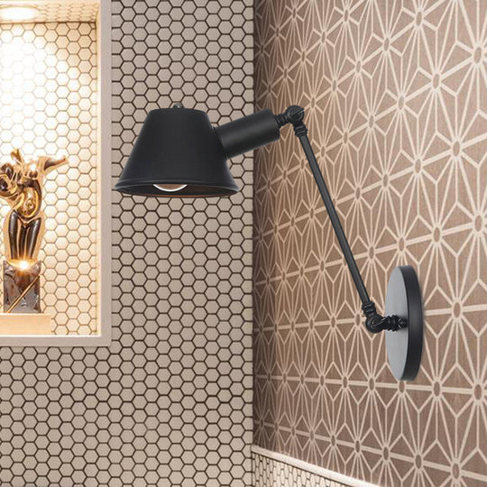 Farmhouse Black Iron Wall Lamp Sconce with Swing Arm - Bell Mount Light Fixture"

Note: While it is important to keep the title concise for SEO purposes, it is also essential to include relevant keywords that accurately describe the product.