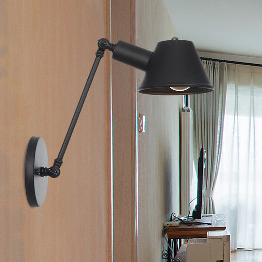 Farmhouse Black Iron Wall Lamp Sconce with Swing Arm - Bell Mount Light Fixture"

Note: While it is important to keep the title concise for SEO purposes, it is also essential to include relevant keywords that accurately describe the product.