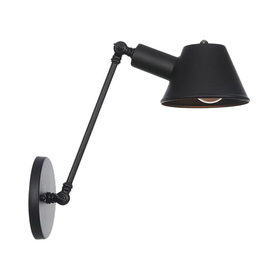 Farmhouse Black Iron Wall Lamp Sconce with Swing Arm - Bell Mount Light Fixture"

Note: While it is important to keep the title concise for SEO purposes, it is also essential to include relevant keywords that accurately describe the product.
