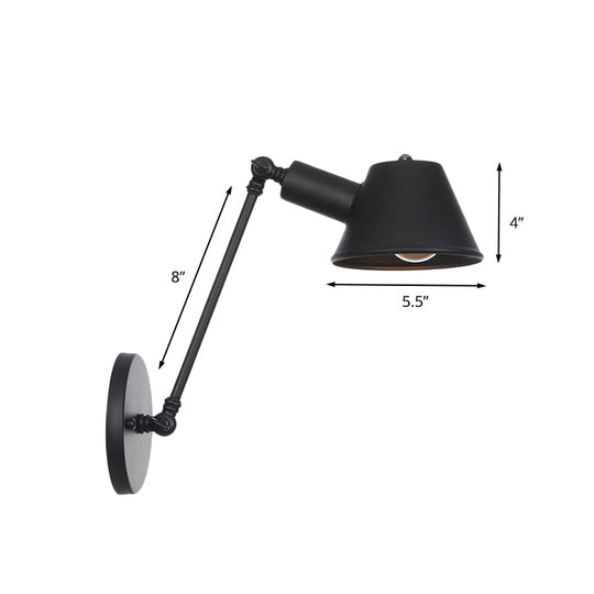 Farmhouse Black Iron Wall Lamp Sconce with Swing Arm - Bell Mount Light Fixture"

Note: While it is important to keep the title concise for SEO purposes, it is also essential to include relevant keywords that accurately describe the product.