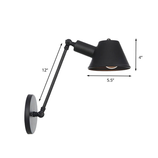 Farmhouse Black Iron Wall Lamp Sconce with Swing Arm - Bell Mount Light Fixture"

Note: While it is important to keep the title concise for SEO purposes, it is also essential to include relevant keywords that accurately describe the product.