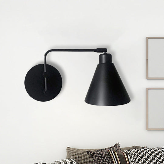 Farmhouse White/Black Rotatable Wall Mount Sconce Light Fixture for Living Room