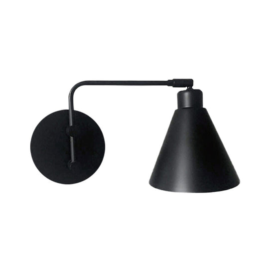 Farmhouse White/Black Rotatable Wall Mount Sconce Light Fixture for Living Room