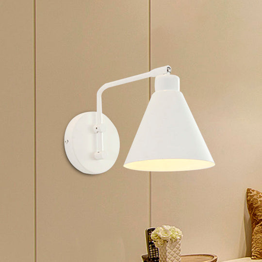 Farmhouse White/Black Rotatable Wall Mount Sconce Light Fixture for Living Room