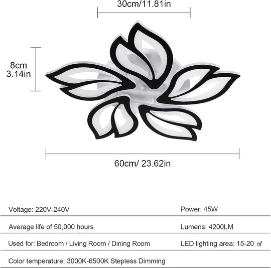 Brianna Floral Elegance Ceiling Light : A Modern Touch with Versatile Lighting