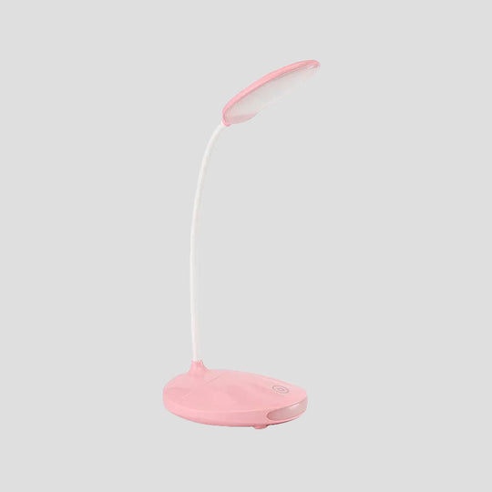 Modern Pink/White LED Folding Desk Lamp with USB Charging - Perfect for Reading