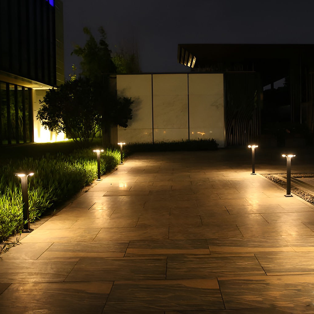 Square LED Outdoor Path Lights with Solar & Wired Options