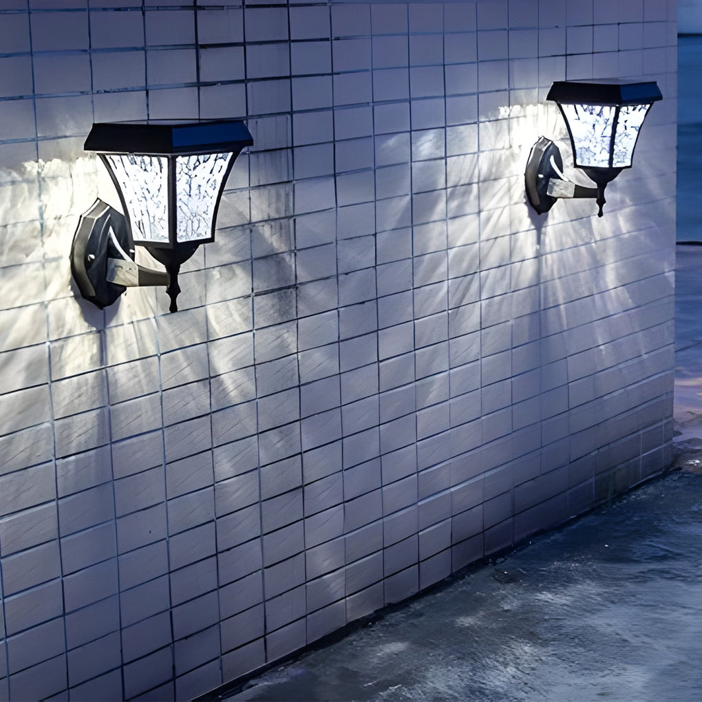 Solar LED Outdoor Wall Sconce with Touch Switch