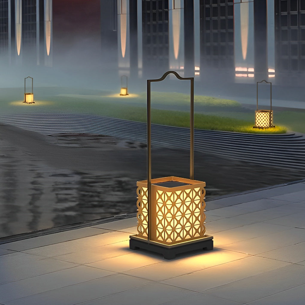 Retro Portable LED Solar Lawn Lamp – Waterproof Outdoor Light