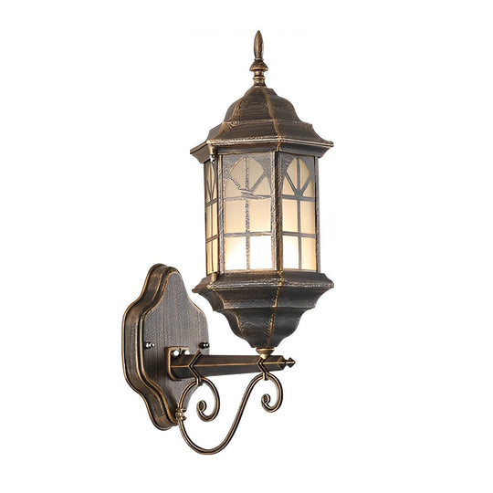 Retro Waterproof Dimmable Solar Wall Lamp with Remote Outdoor Sconce