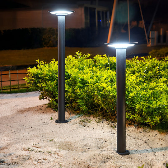 Round LED Solar Garden Light with Intelligent Light-Control & Waterproof Design