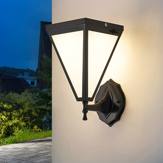 Industrial Tapered Solar LED Outdoor Wall Light