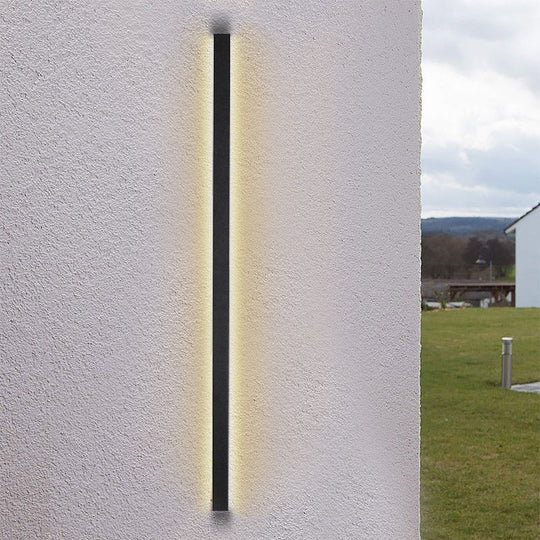 Waterproof Outdoor Long LED Linear Lights Black Modern Wall Lighting