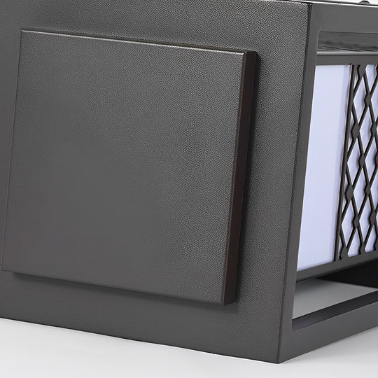 Retro Black LED Solar Lawn Lamp Pathway Lights