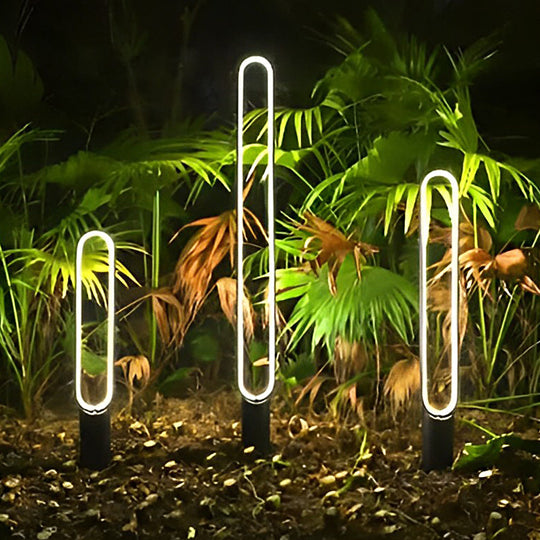 Modern Long Linear LED Solar Pathway Light