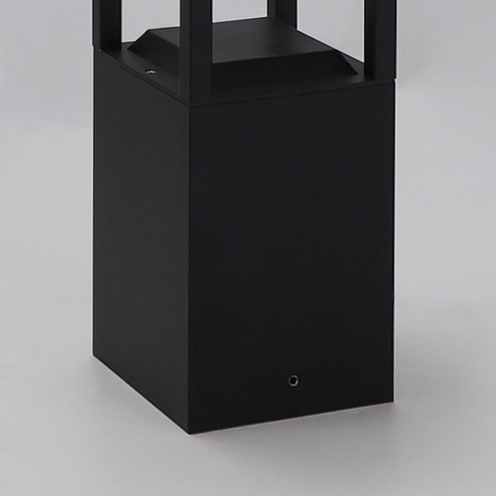 Hollow Rectangular Solar LED Pathway Bollard Lights