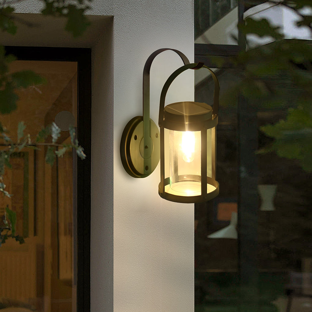 Portable Lantern Shaped Solar LED Waterproof Outdoor Wall Sconce