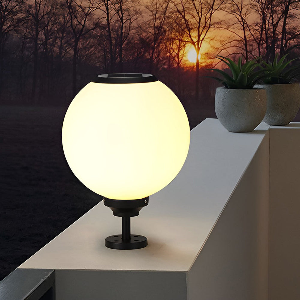Ball Waterproof Three Step Dimming LED Solar Post Caps Lights