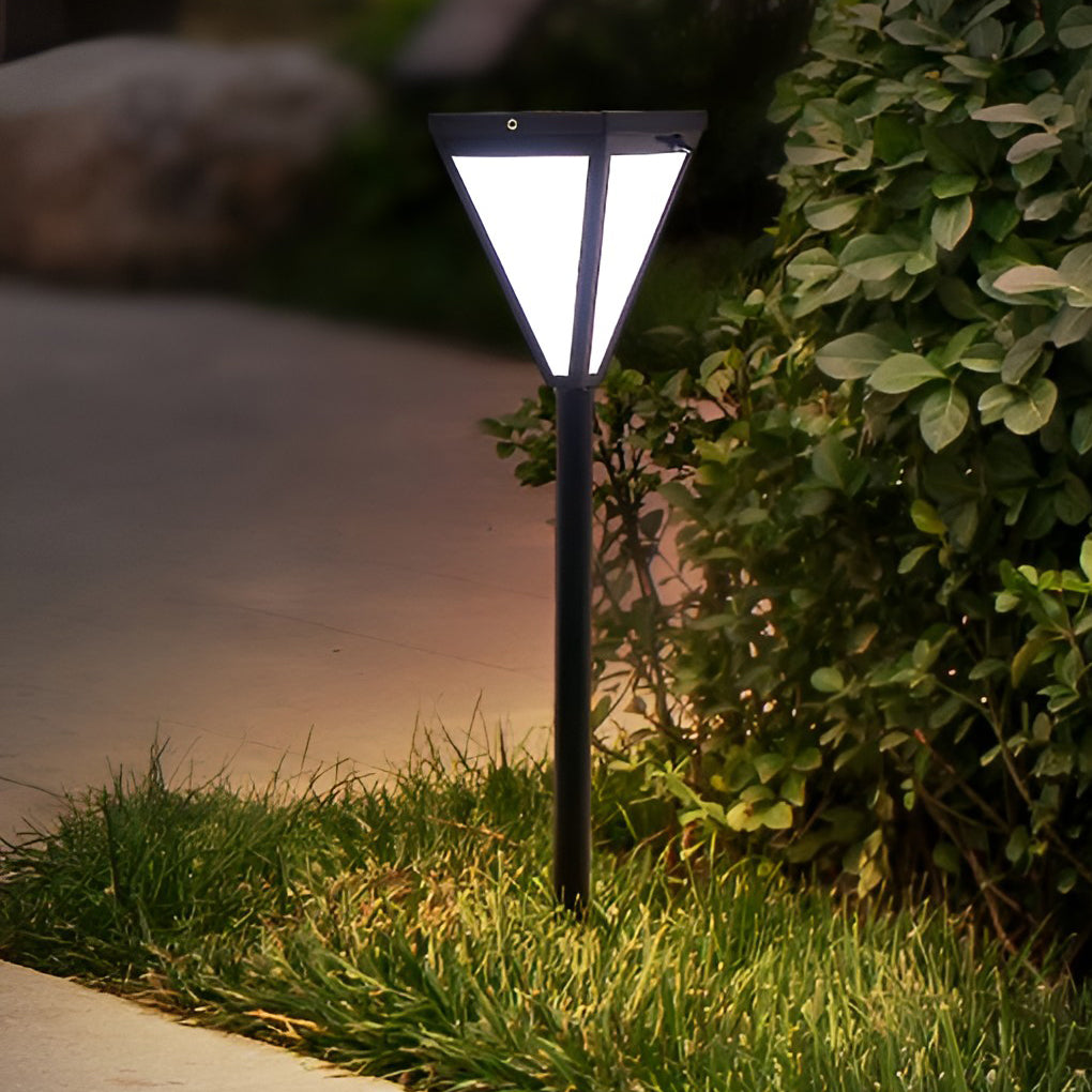 Sleek Solar LED Outdoor Pathway Post Light Waterproof