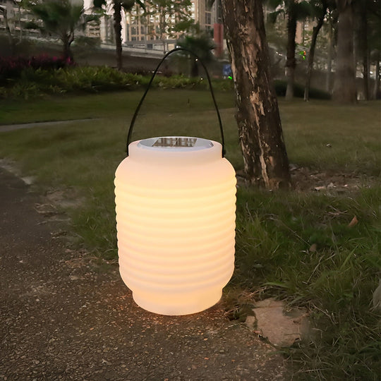 Portable Waterproof Cylinder LED Solar Camping Lantern