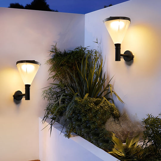 Geometric Solar LED Outdoor Waterproof Wall Lamp