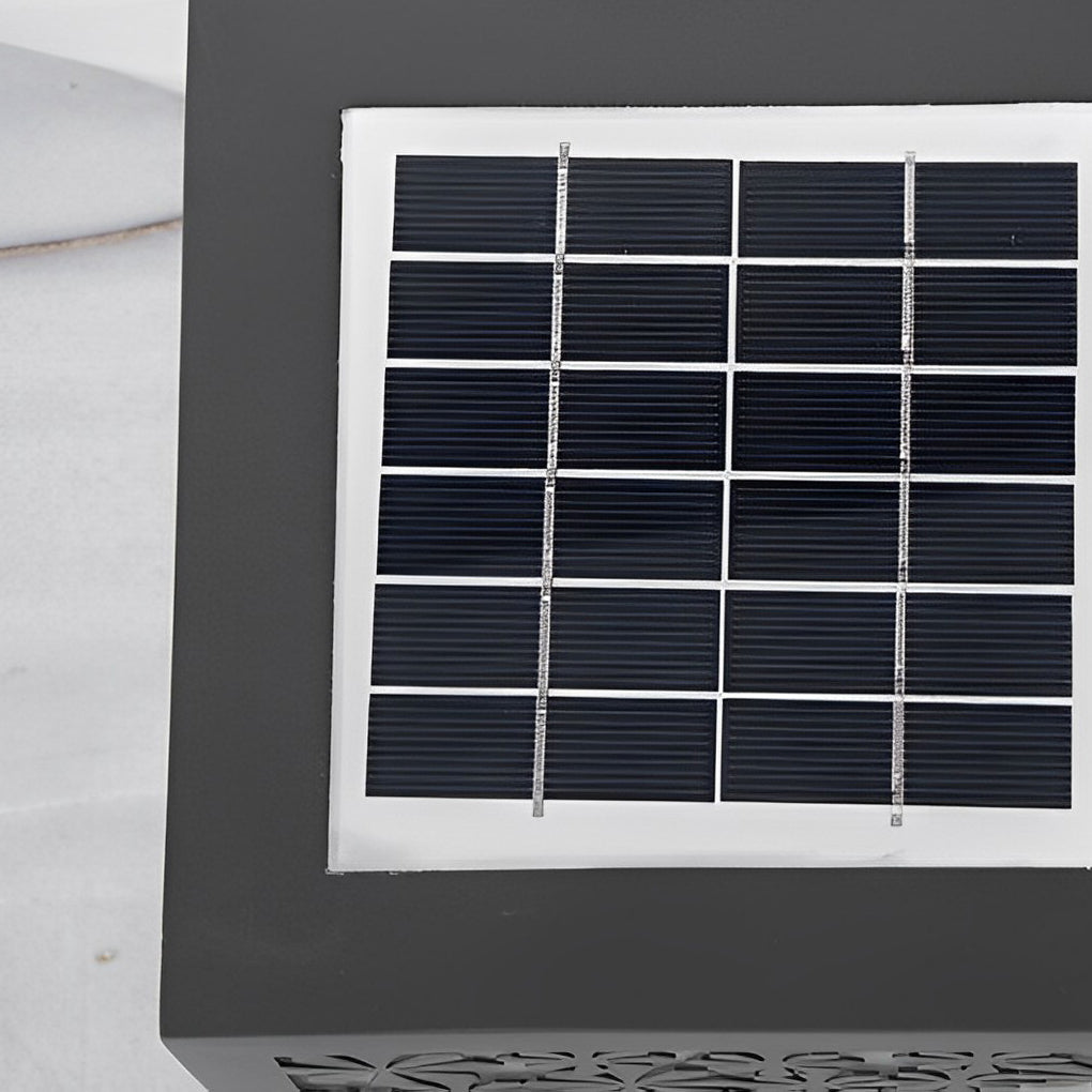 Elegant Snowflake Solar LED Bollard Light Modern Outdoor Waterproof Lawn Lamp