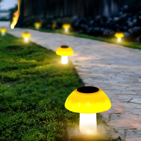 Mushroom Solar LED Outdoor Waterproof Lawn Light
