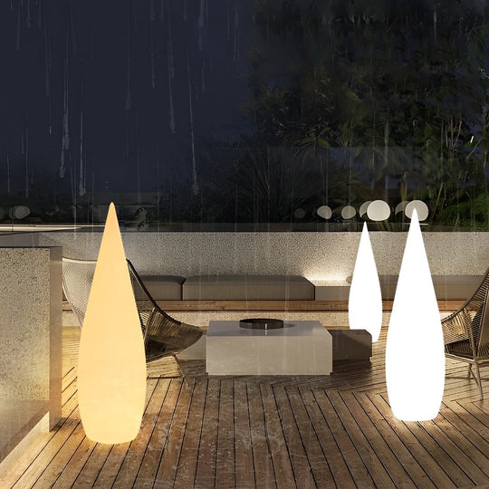 Three-Way Powered Water Drop LED Floor Lamp for Indoor & Outdoor