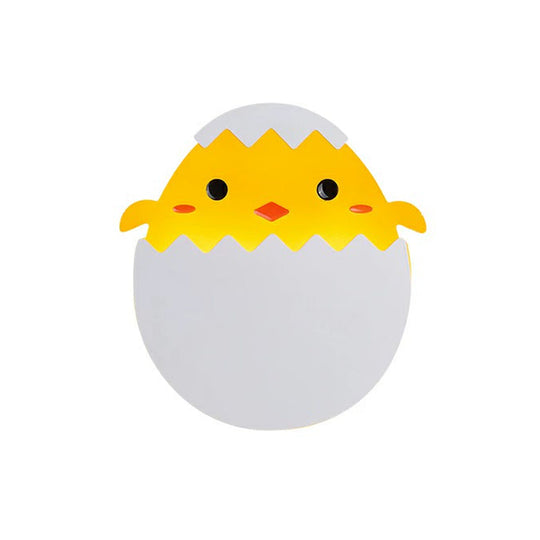 Eggette/Dinosaur Wall Lighting Cartoon Acrylic LED Green/Yellow Sconce Lamp for Kids Bedside