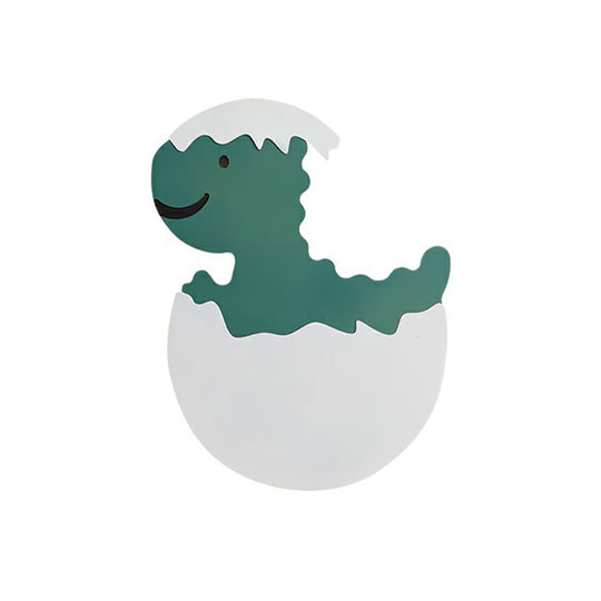 Eggette/Dinosaur Wall Lighting Cartoon Acrylic LED Green/Yellow Sconce Lamp for Kids Bedside
