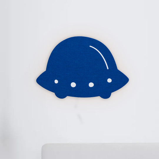 Cartoon LED Wall Lamp for Kids Bedroom with Felt Sheep, Pine Tree, and Airship - Available in Pink, Green, and Blue