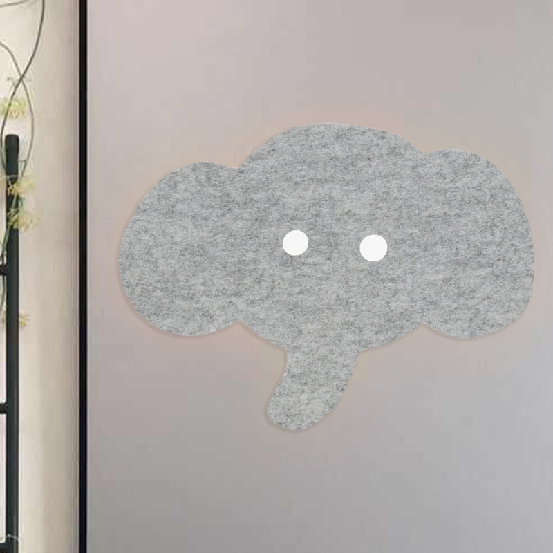 Cartoon LED Wall Lamp for Kids Bedroom with Felt Sheep, Pine Tree, and Airship - Available in Pink, Green, and Blue